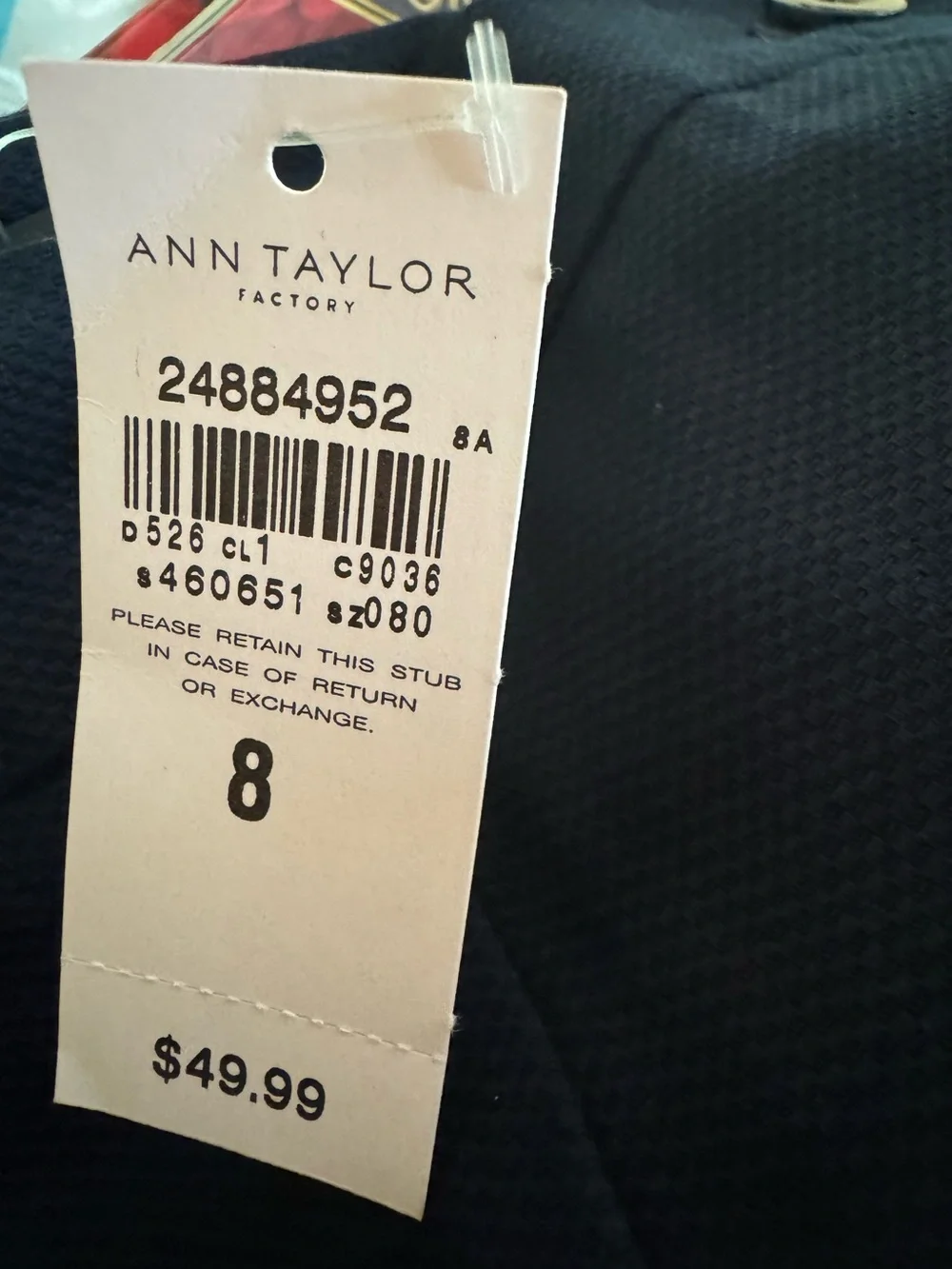 Ann Taylor Factory Navy Blue Sailor Short Size 8 NEW - Picture 3 of 3